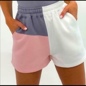 Missguided high waisted fabric shorts